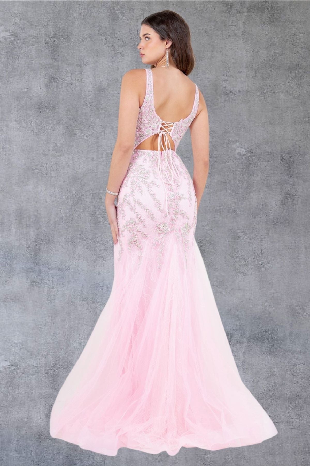 Ember Sequin Lace Evening Gown - 8241J