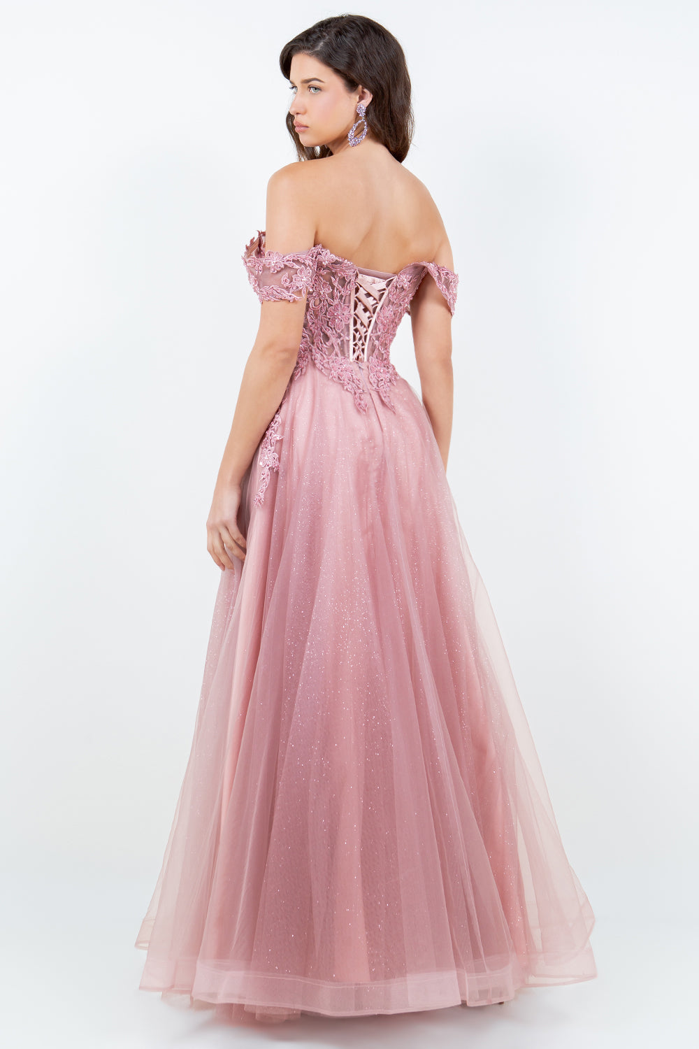 Beaded Off-the-Shoulder Ball Gown – 8152J
