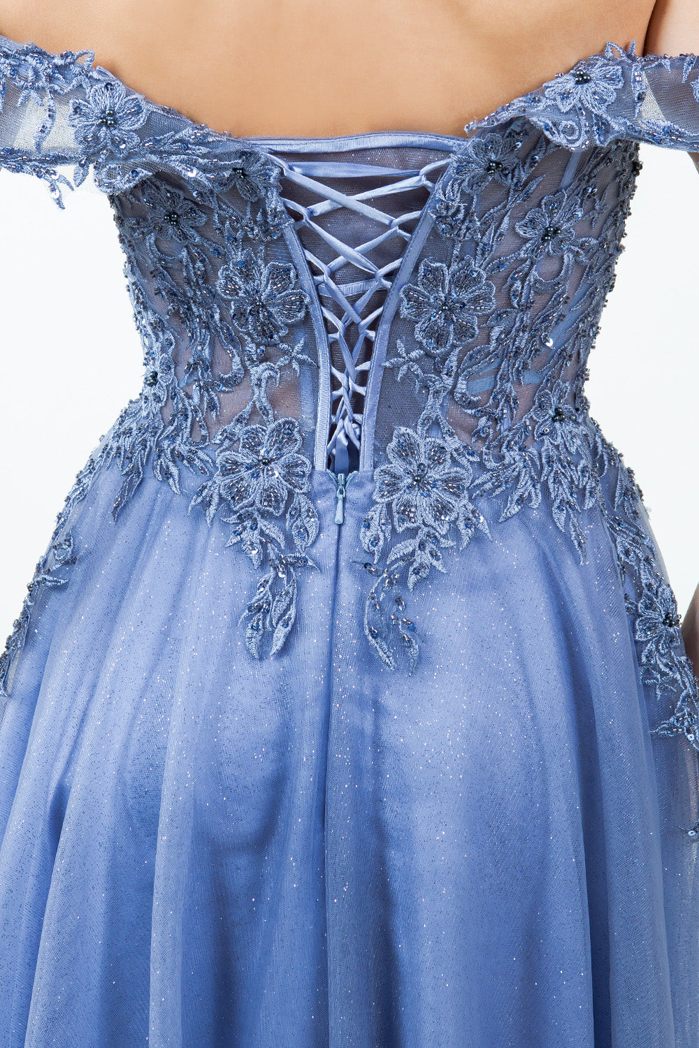 Beaded Off-the-Shoulder Ball Gown – 8152J