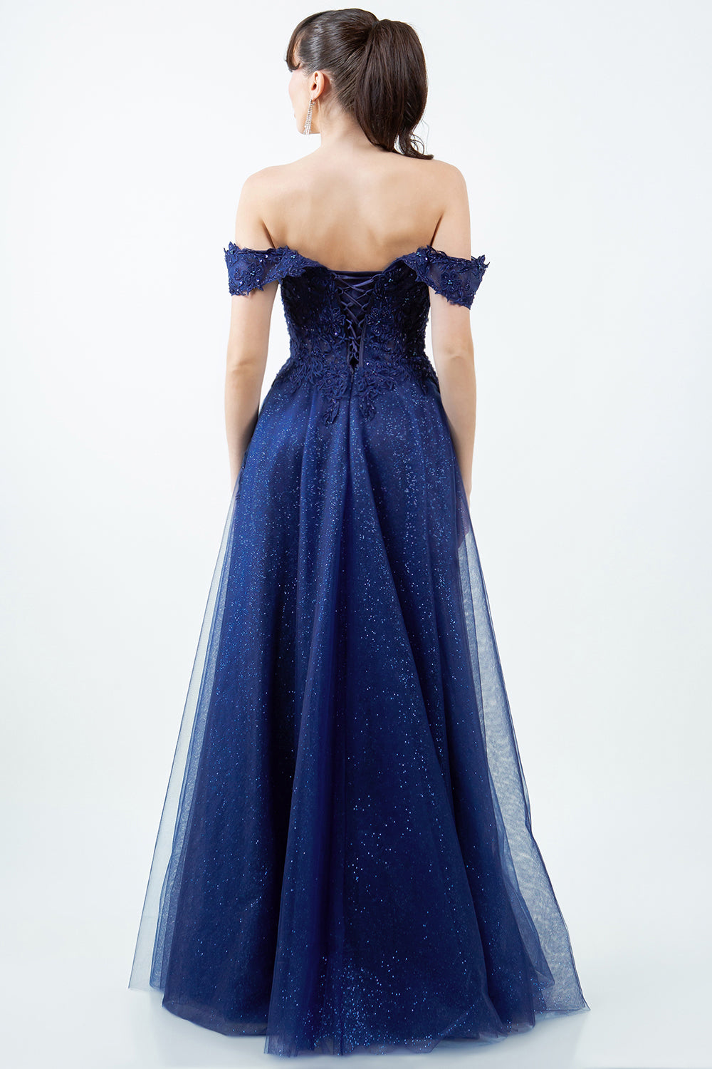 Beaded Off-the-Shoulder Ball Gown – 8152J