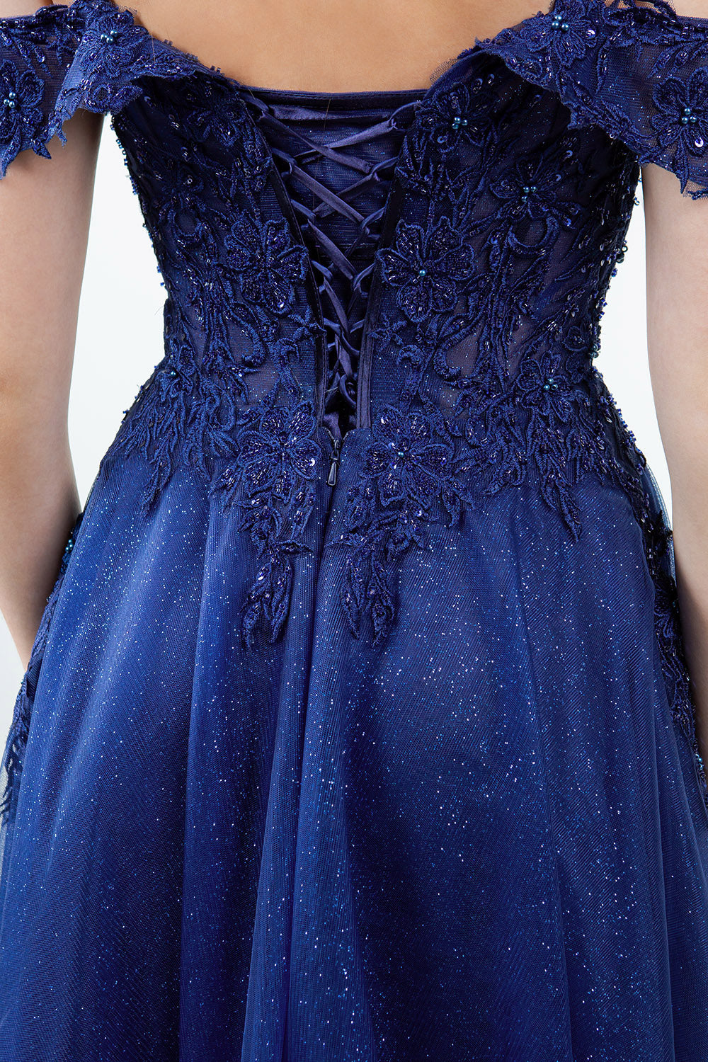 Beaded Off-the-Shoulder Ball Gown – 8152J