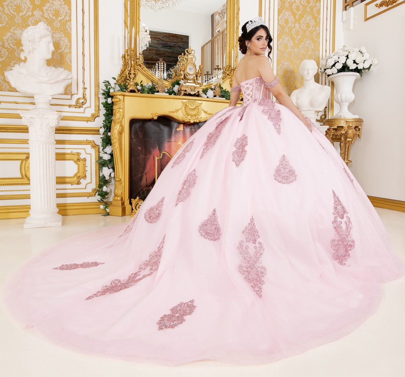 Quinceañera Ballgown with Lace Appliques - 8190J