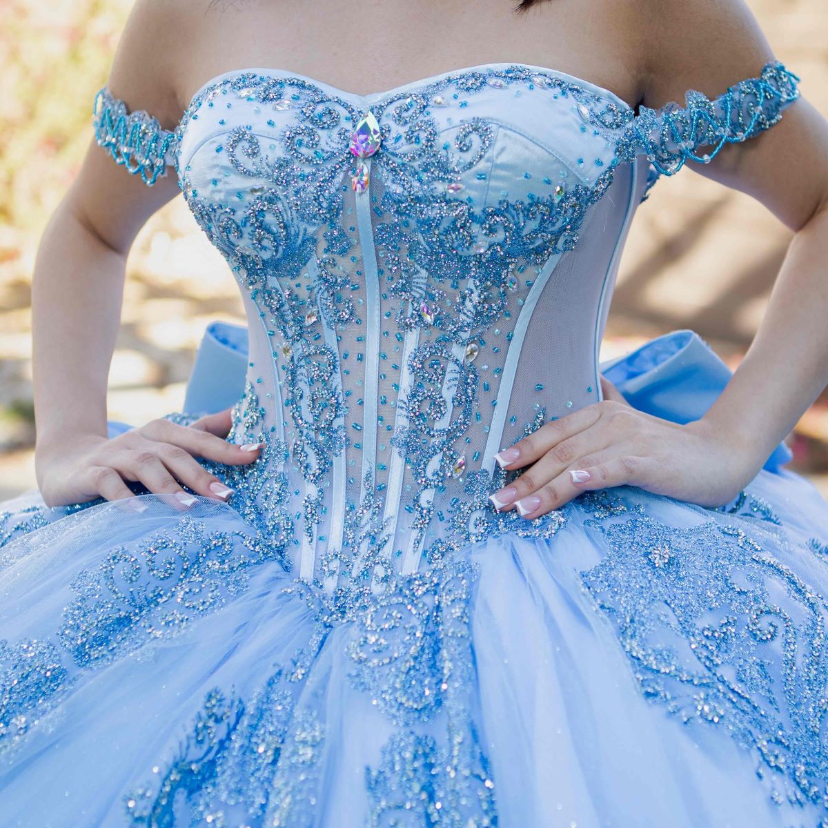 Quinceañera Ballgown with Lace Appliques - 8190J