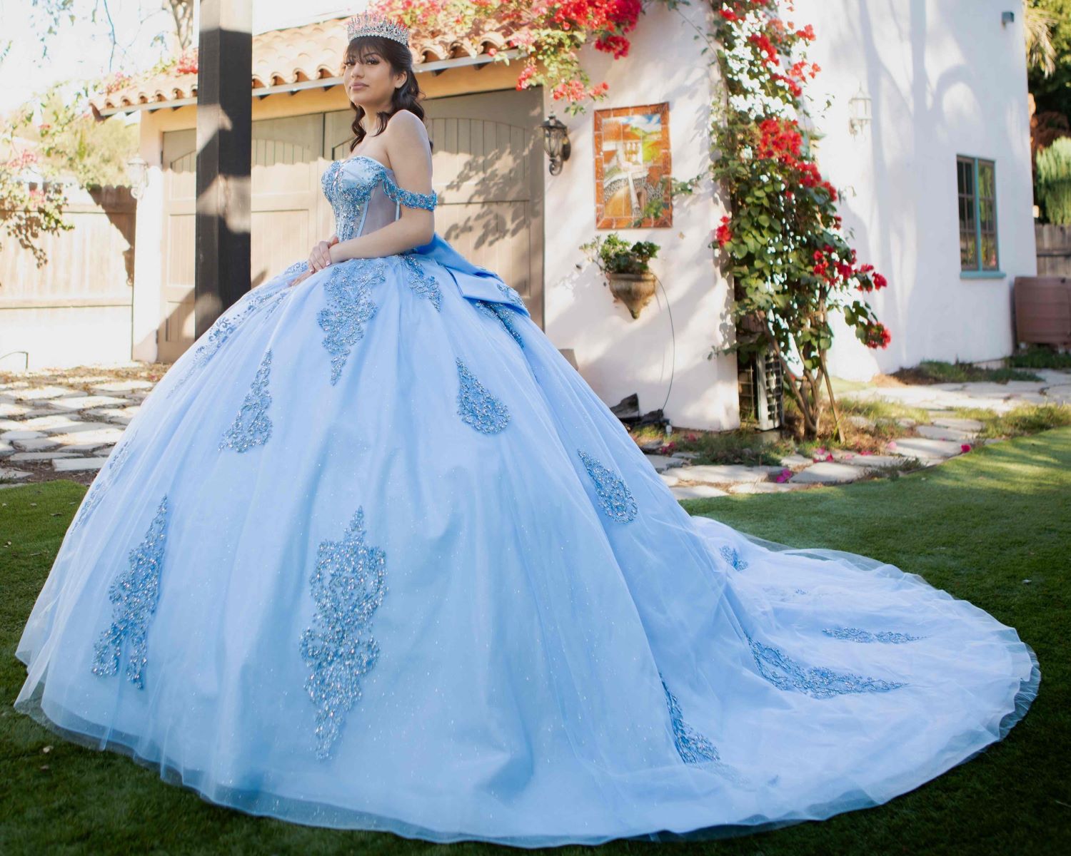 Quinceañera Ballgown with Lace Appliques - 8190J