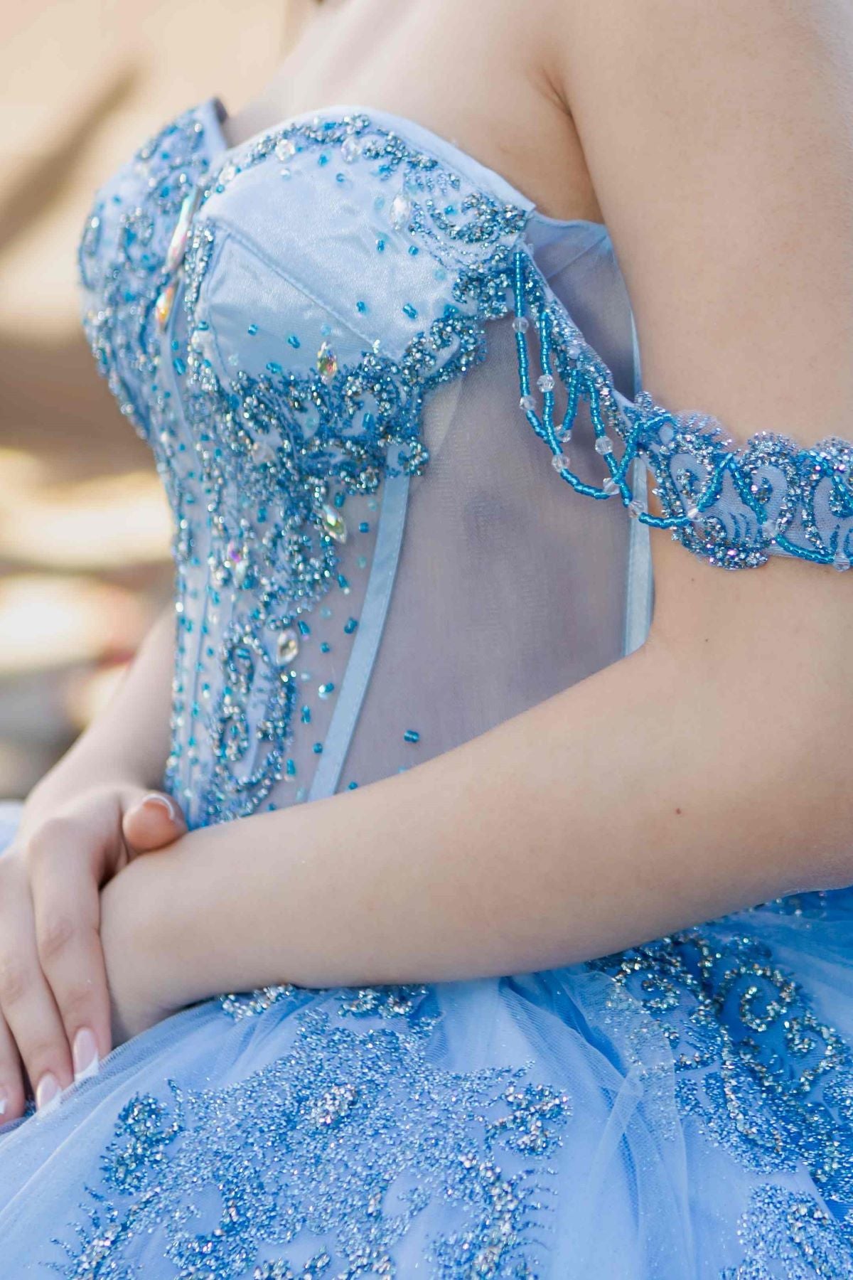 Quinceañera Ballgown with Lace Appliques - 8190J