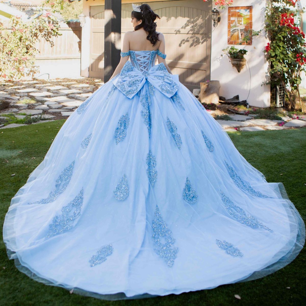 Quinceañera Ballgown with Lace Appliques - 8190J