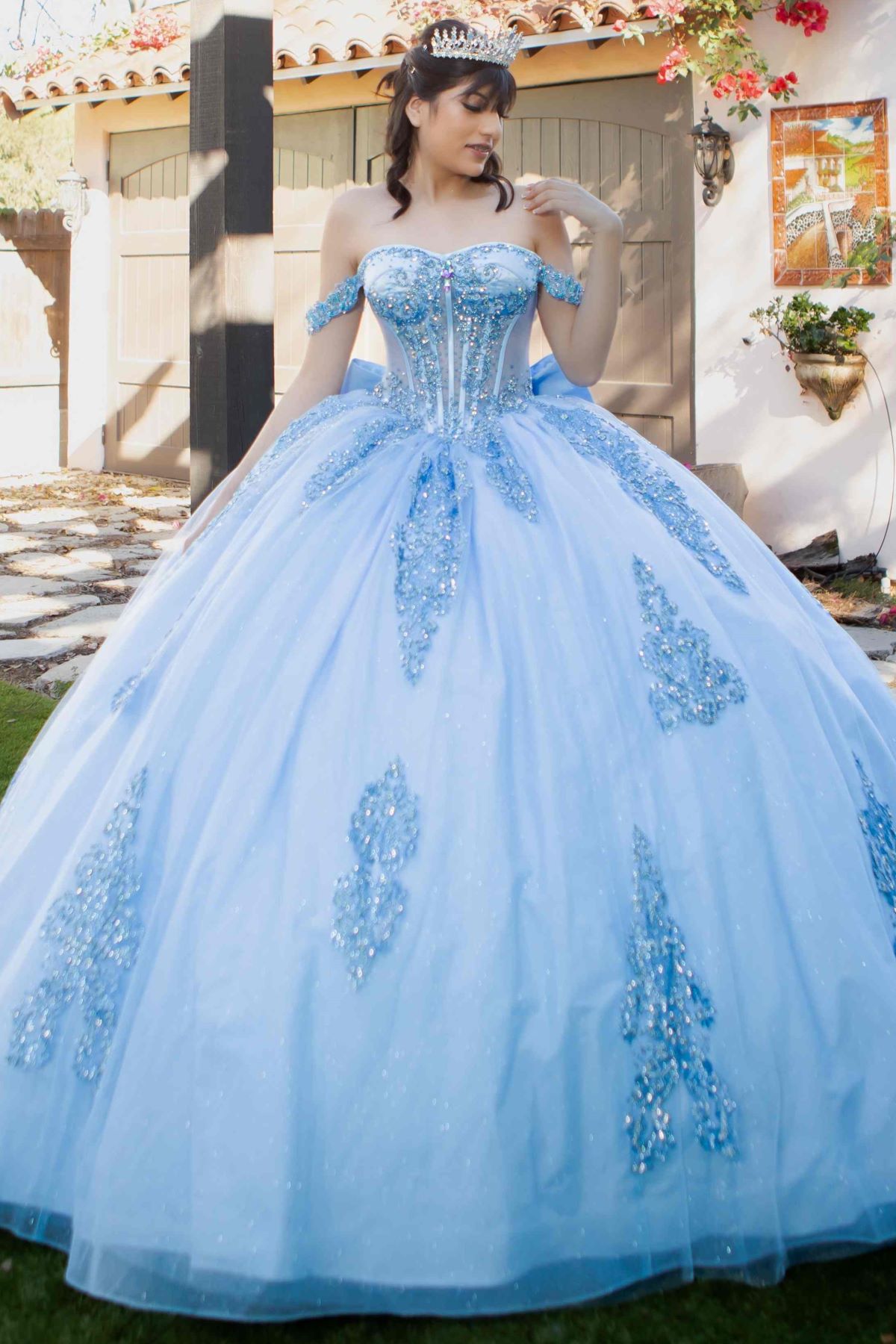 Quinceañera Ballgown with Lace Appliques - 8190J