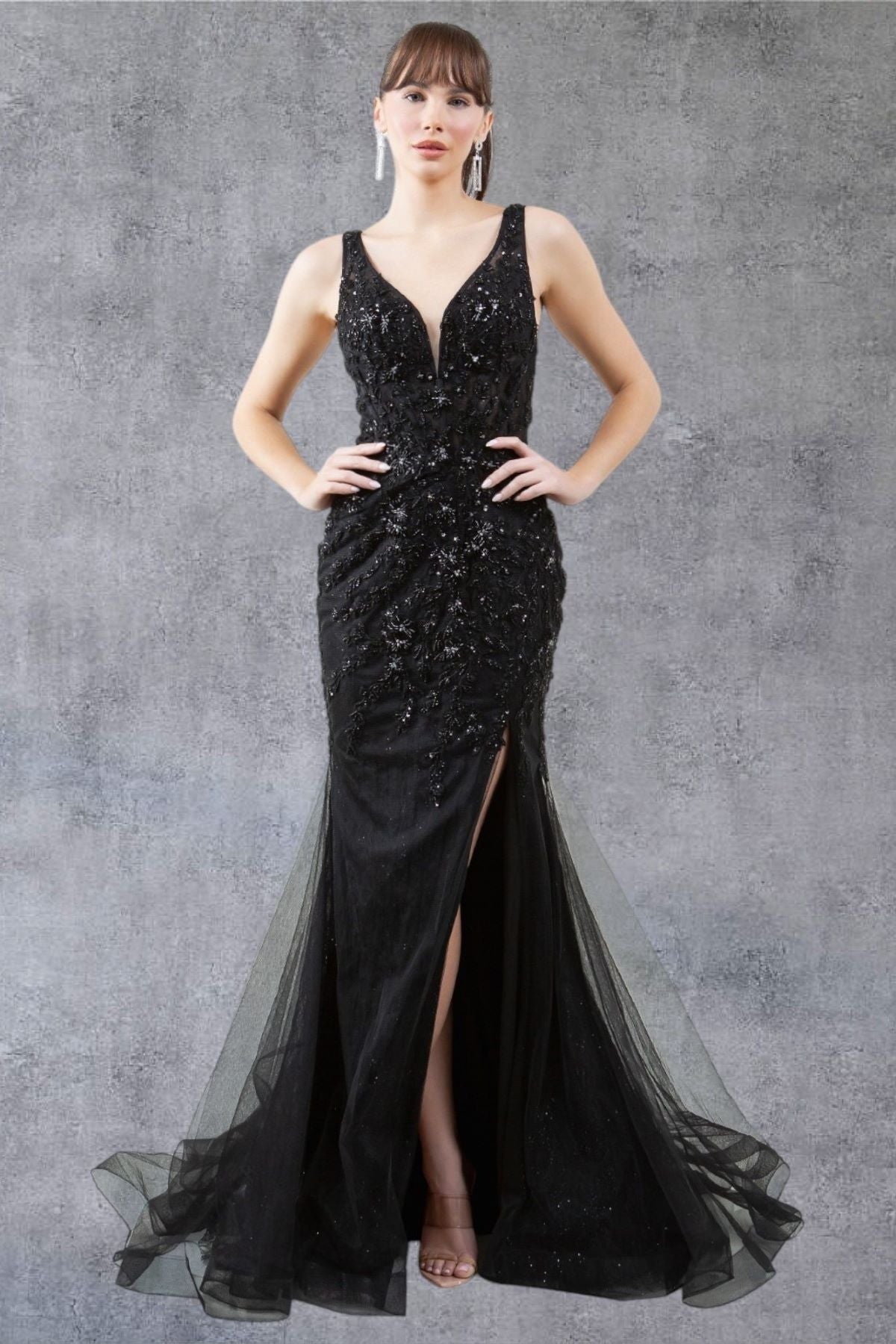 Ember Sequin Lace Evening Gown - 8241J