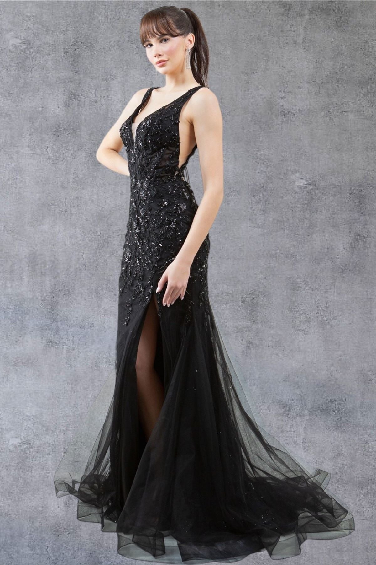 Ember Sequin Lace Evening Gown - 8241J