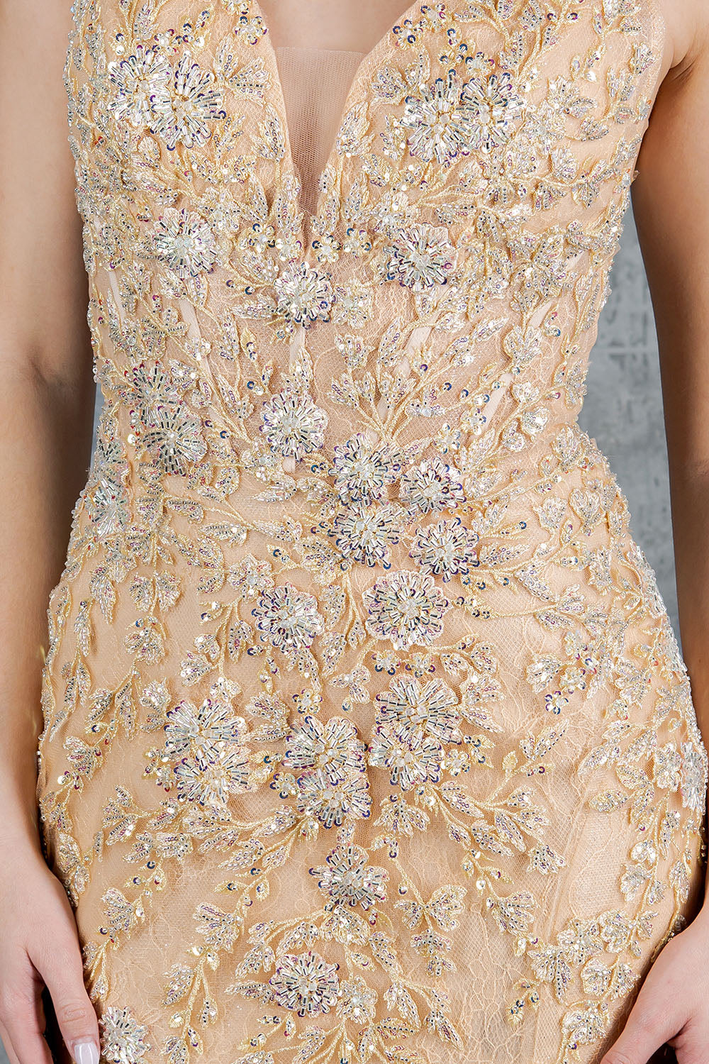 Ember Sequin Lace Evening Gown - 8241J