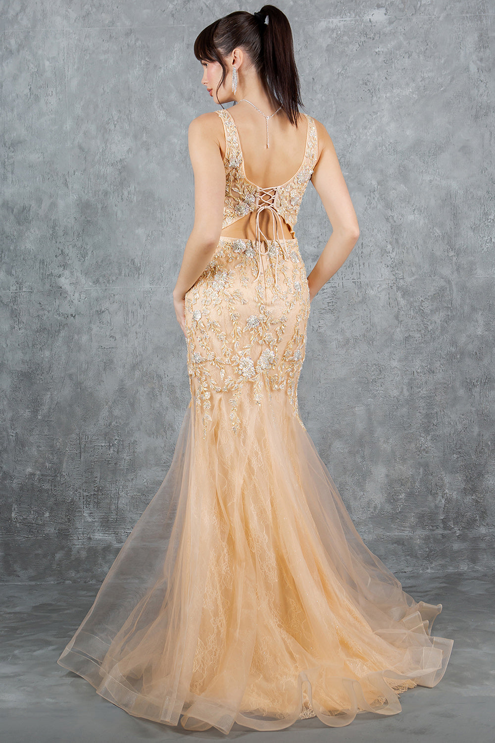 Ember Sequin Lace Evening Gown - 8241J