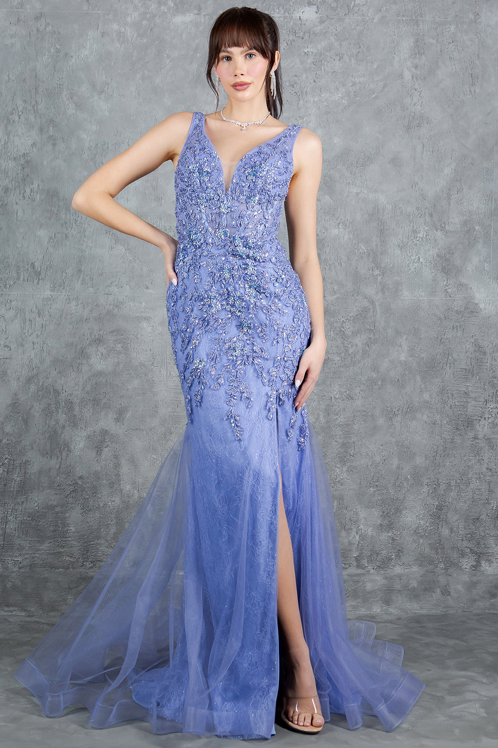 Ember Sequin Lace Evening Gown - 8241J