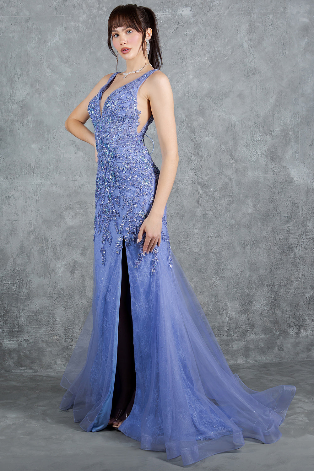 Ember Sequin Lace Evening Gown - 8241J