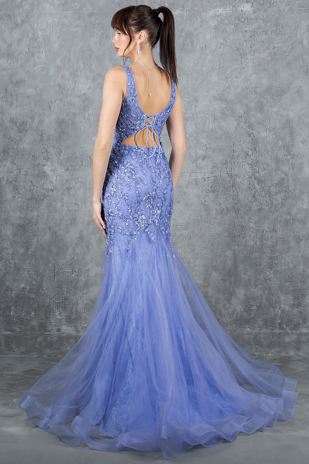 Ember Sequin Lace Evening Gown - 8241J