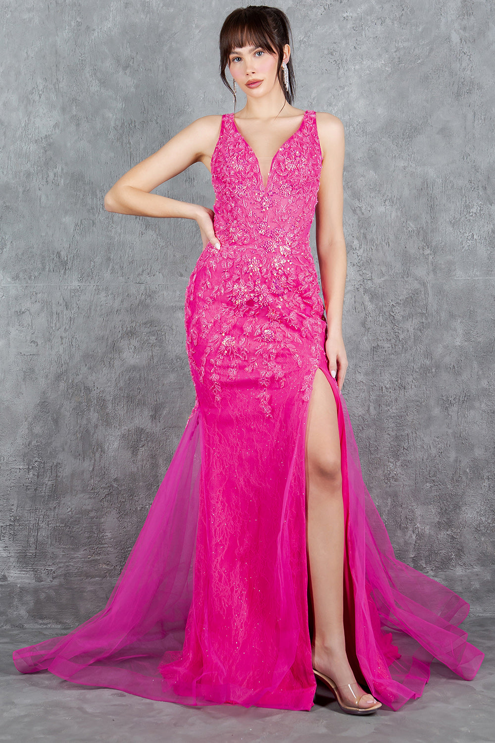 Ember Sequin Lace Evening Gown - 8241J