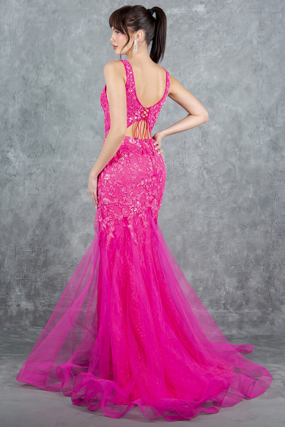 Ember Sequin Lace Evening Gown - 8241J