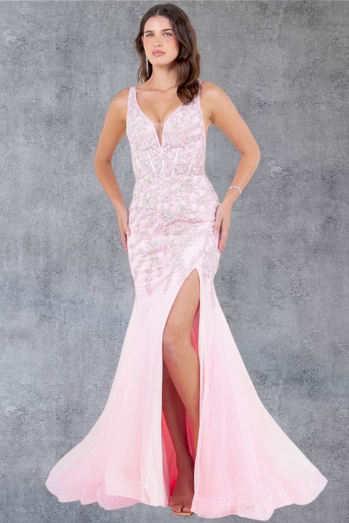 Ember Sequin Lace Evening Gown - 8241J