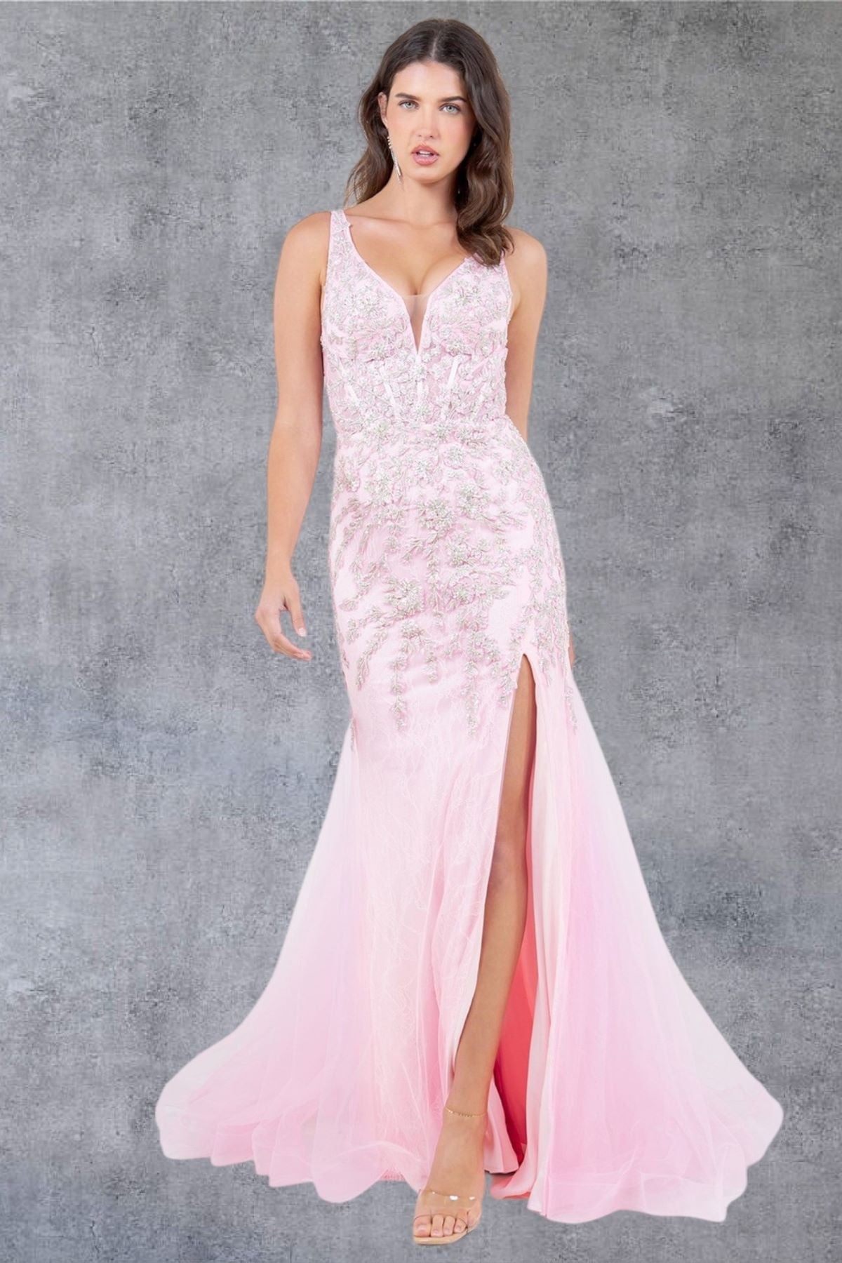 Ember Sequin Lace Evening Gown - 8241J