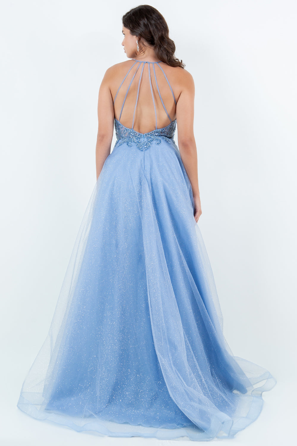 Sparkling A-Line Tulle Gown with Beaded Lace Bodice – 8275J