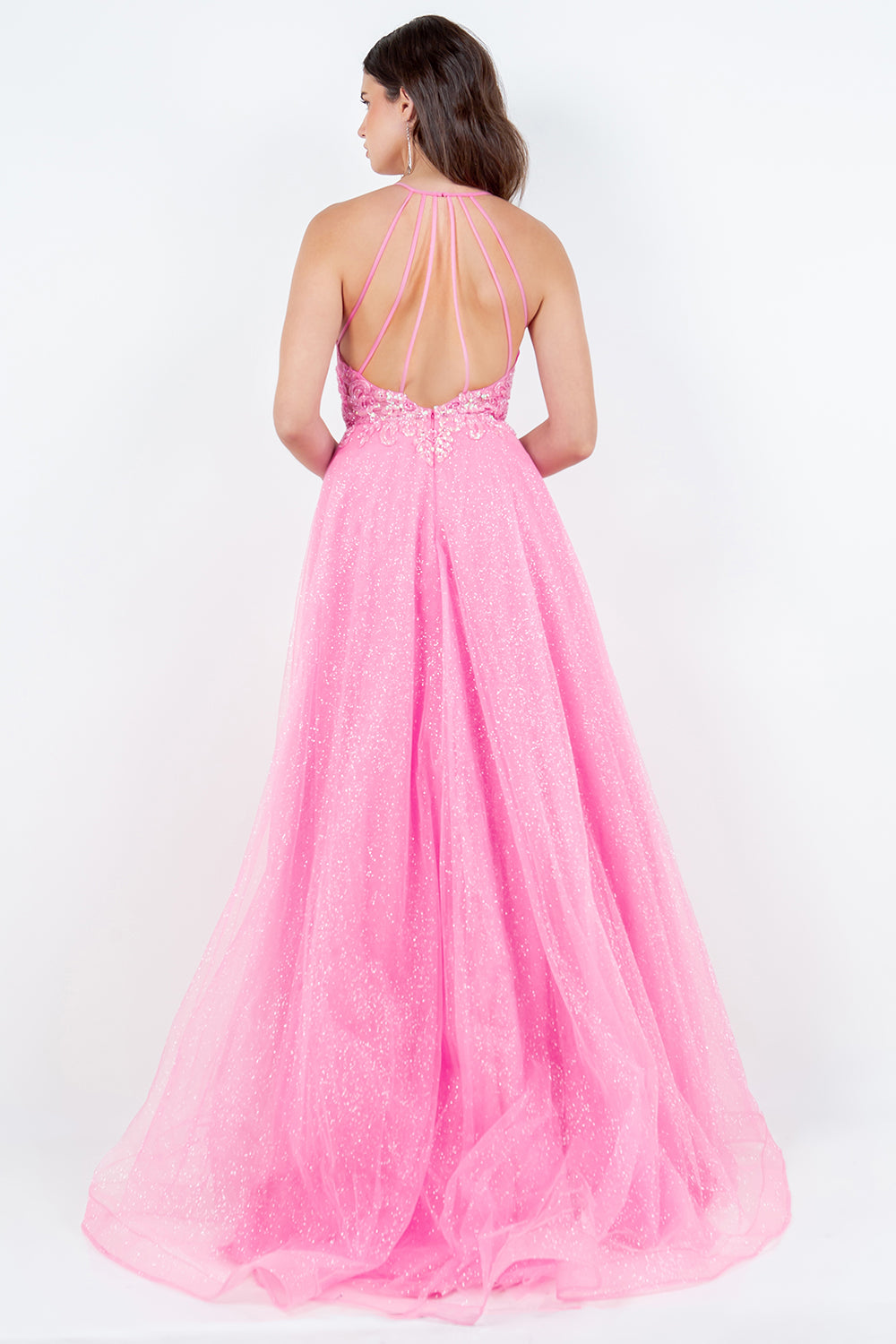 Sparkling A-Line Tulle Gown with Beaded Lace Bodice – 8275J